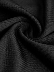SHEIN MOD Women's Apricot Color Halter Neck Fish Tail Hem Long Dress,Prom Dress,Fall Dresses - Black - View 4