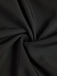 TaskEZ Blusa de manga corta con ribete de color contrastante, Blusas de uniforme médico - Negro - Ver 8