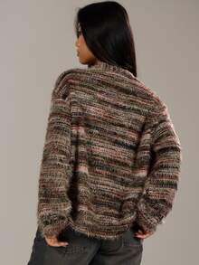 MUSERA Áo khoác cardigan dáng rộng, chất liệu dệt họa tiết, thích hợp cho mùa xuân, phong cách thường ngày Y2K, thập niên 90, kẻ sọc, đi sân bay, nghỉ lễ, dáng rộng, thích hợp cho mùa tựu trường, thời trang đường phố, mùa đông, mặc hàng ngày, công sở, thanh lịch, áo len mùa hè, mùa xuân. - Nhiều màu - Xem 5