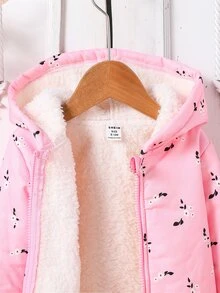 SHEIN Playful Pals 青少年女孩對比領衛衣，長袖蝴蝶結鏤空裝飾寬鬆休閒套頭上衣 - 粉色 - 查看 3