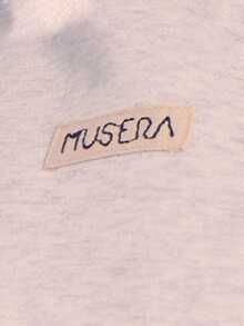 MUSERA Logo 文字刺绣贴片超大款连帽衫宽松卫衣返校舒适可爱休闲Y2K街头风胶囊衣橱灰色夏季度假假日 - 淺灰色 - 查看 6