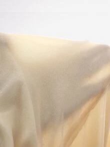 Feyla Women's Round Neck Ruched Floral Applique Decorated Elegant Arabic Style Long Sleeve Dress Luxury Dress For Women - Apricot - View 7