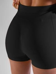 Musera Sport High Waist Mini Shorts Active Comfy Workout Gym Running Run Club, Padel, Tennis, Pickleball Gym Fitness Winter - Black - View 5