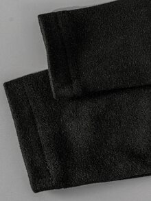 2pcs Boys' Black Long Sleeve Thermal Underwear Set,Soft Fleece Fabric,Simple & Comfortable Winter Layering,Stretchy & Machine Washable Fall Clothing - Black - View 6
