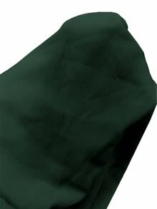 EMERY ROSE Women's Round Neck Batwing Sleeve Twist Waist Design Casual Solid Color T-Shirt - Green - View 3