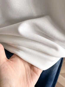 SHEIN 青少年女孩休閒寬鬆版型基本款運動衫外套，返校季秋季上衣，秋季服飾 - 白色 - 查看 5