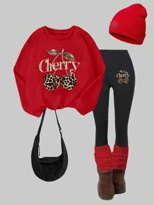 Young Girl Street Fashion Baby SLAY ALL DAY Letter Shaped Printed Sports Style Hooded Sweatshirt Outfit Birthday Purple Autumn - Multicolor - View 3