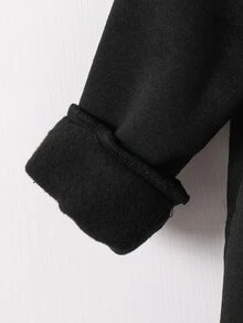 Young Girl' Fleece Sweatshirt - Black Autumn Fall - Black - View 6