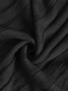 SHEIN VCAY Plus Size Women's Loose Cardigan Sweater Business Casual Dressy Baggy Soft Form Normal Holiday Country Tops, Autumn Office Formal Work Black - Black - View 8