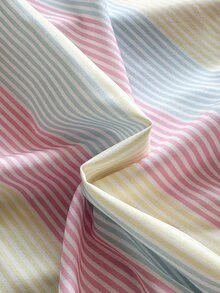 SHEIN Vintaside Kids 女嬰藍粉花卉緞帶拼接A字洋裝，適合日常休閒可愛熱帶度假海灘夏季場合 - 彩色 - 查看 6
