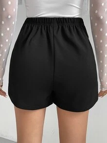 Firerie Women's Pearl Studded High Split Skort - Black - View 2
