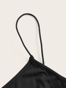 Firerie Solid Base Cami Bodycon Dress-Black - Black - View 4