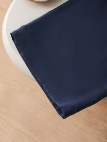 2件套少女时尚蓝色条纹蝴蝶结无袖上衣和宽松直筒裤套装，春夏休闲装 - 藏蓝色 - 查看 3
