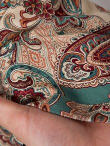 EMERY ROSE Women's Paisley Print Pattern Shirt And Solid Color Trousers Set - Multicolor - View 5