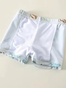 SHEIN 3件套男女宝宝休闲夏季度假海龟印花长袖短裤套装，含遮阳帽，适合春夏季穿着，居家、外出、旅行、海滩、泳池、派对等场合。 - 彩色 - 查看 8