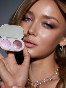 SHEGLAM Prismalight Baked Gelee Eyeshadow Duo-03 Ultraviolet Strobe Brand Beauty Cosmetic Makeup For Women And Girls - 03 Ultraviolet Strobe - View 4