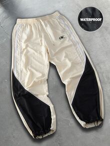 Gym Rark Men's Colorblock Minimalist Casual Sports Long Pants, Gym - Beige - View 2