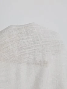 MaterniWear 時尚編織素色休閒戶外寬鬆翻領抽繩腰孕婦上衣 - 白色 - 查看 9