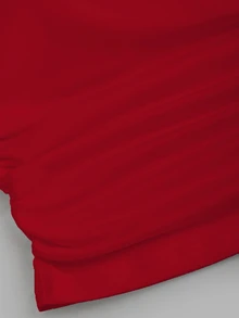 Sweetra Square Neck Sleeveless Slim Fit Casual Tank Top - Red - View 4