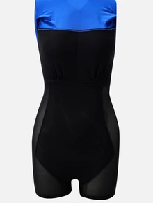 Nuvra Women's Royal Blue Summer Elegant Party Night Backless Midi Dress, Spaghetti Strap Slit Thigh Built In Bra Sculpted Silhouette Bodycon Maxi Dress - Royal Blue - View 10