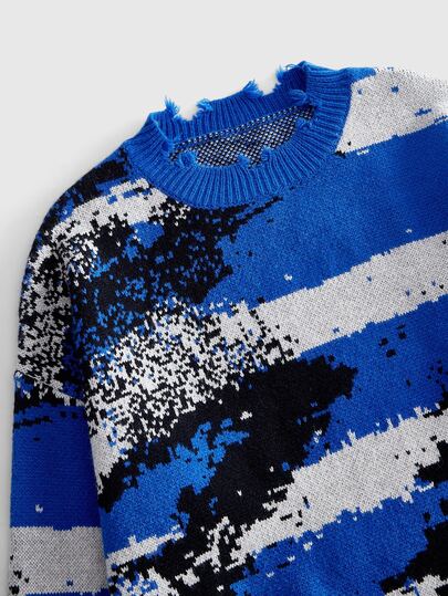Goth Maglione da uomo autunno/inverno con strisce a contrasto di colore