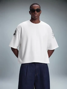 STYNVO Men's Summer Casual Character Print T-Shirt - White - View 5