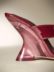 Hauture Women's Chic Casual Slip-On Thong Strap Wedge Sandals - Burgundy - View 5