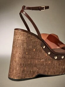 Hauture Women Platforms & Wedge Sandals - Coffee Brown - View 4