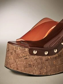 Hauture Women Platforms & Wedge Sandals - Coffee Brown - View 5