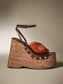 Hauture Women Platforms & Wedge Sandals - Coffee Brown - View 1