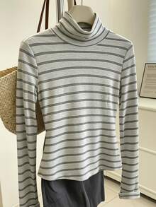 Resyla 女款淺灰色立領休閒百搭日常穿著上衣 適合辦公室 秋季 - 彩色 - 查看 5