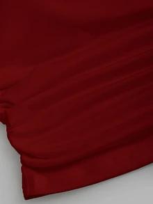 Sweetra Women Plain Square Neck Casual Fitted Tank Top - Burgundy - View 4