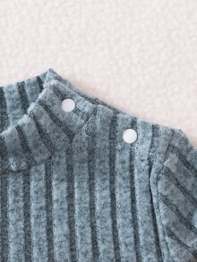 SHEIN Playful Pals Long Sleeve Baby Boy Colorblock Patchwork Top And Pants Set Beach Holiday Light Grey Autumn Casual Classy, School - Multicolor - View 13