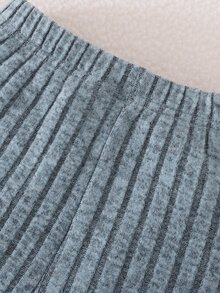 SHEIN Playful Pals Long Sleeve Baby Boy Colorblock Patchwork Top And Pants Set Beach Holiday Light Grey Autumn Casual Classy, School - Multicolor - View 8
