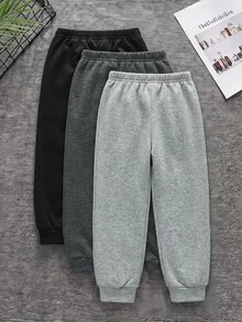 SHEIN 兒童小男孩休閒簡約樹紋圓領短袖T恤與短褲2件套，適合春、夏、秋季 - 彩色 - 查看 2