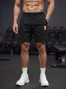 Gym Rark Men's Graphic Patched Drawstring Waist Pocketed Summer Sports Shorts Comfortable Breathable Baggy For Workout Gym Shorts, Lightweight - Multicolor - View 7