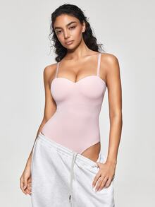 SHAPORA 1pc Women's Bodysuit Shapewear - Baby Pink - View 7