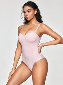 SHAPORA 1pc Women's Bodysuit Shapewear - Baby Pink - View 5