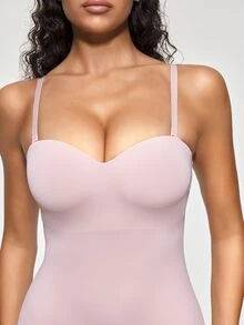 SHAPORA 1pc Women's Bodysuit Shapewear - Baby Pink - View 6