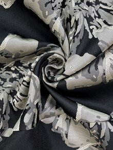 SHEIN Clasi 女款花卉印花長袖優雅洋裝 - 黑色 - 查看 8