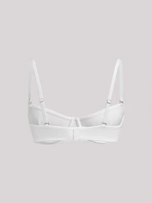 Veilyse 3件組純色網格鋼圈內衣，性感舒適聚攏吊帶胸罩，女款內衣 - 彩色 - 查看 7