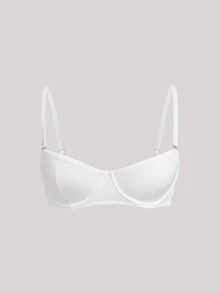 Veilyse 3pcs Solid Color Mesh Underwire Bra, Sexy Comfortable Push-Up Strappy Bra, Women's Lingerie - Multicolor - View 4