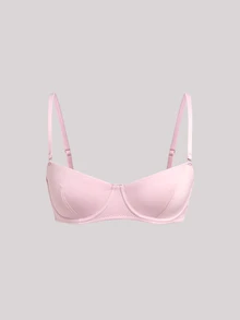 Veilyse 3pcs Solid Color Mesh Underwire Bra, Sexy Comfortable Push-Up Strappy Bra, Women's Lingerie - Multicolor - View 9