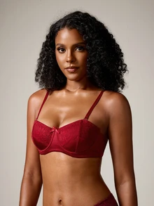 DreamPoppy 3pcs Women's Solid Color Lace Patchwork Sexy Push Up Bra, Lift And Support Small Bust - Multicolor - View 8