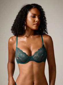 DreamPoppy 3pcs Women's Solid Color Lace Thin Cup Underwire Comfortable Bras - Multicolor - View 7