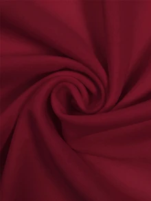 Editum Dresses Elegant, Hepburn-Style Small V-Neck, Voluminous Flared Skirt, Ruched Frenchy Autumn/ Wedding Office - Burgundy - View 9