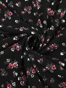 Elaquor 大码V领碎花A字连衣裙，碎花连衣裙，春季碎花连衣裙，沙滩裙，Y2K夏季风，碎花连衣裙，可爱夏季连衣裙，女士夏季连衣裙 - 彩色 - 查看 4