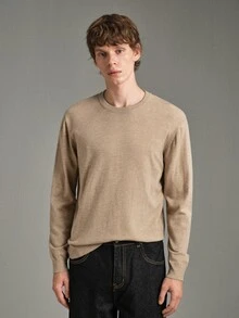 Calmiston Contains Wool Men's Casual Versatile Sweater For Autumn/Winter Formal Old Money - Multicolor - View 4