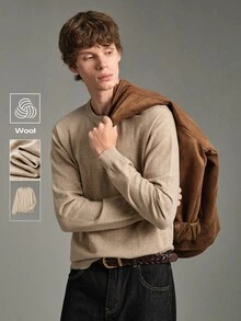 Calmiston Contains Wool Men's Casual Versatile Sweater For Autumn/Winter Formal Old Money - Multicolor - View 1