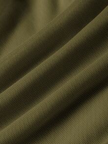 SHEIN MOD Solid Color Vest Top Covered By Olive Mesh Puff Sleeve Women's Top - Army Green - View 6